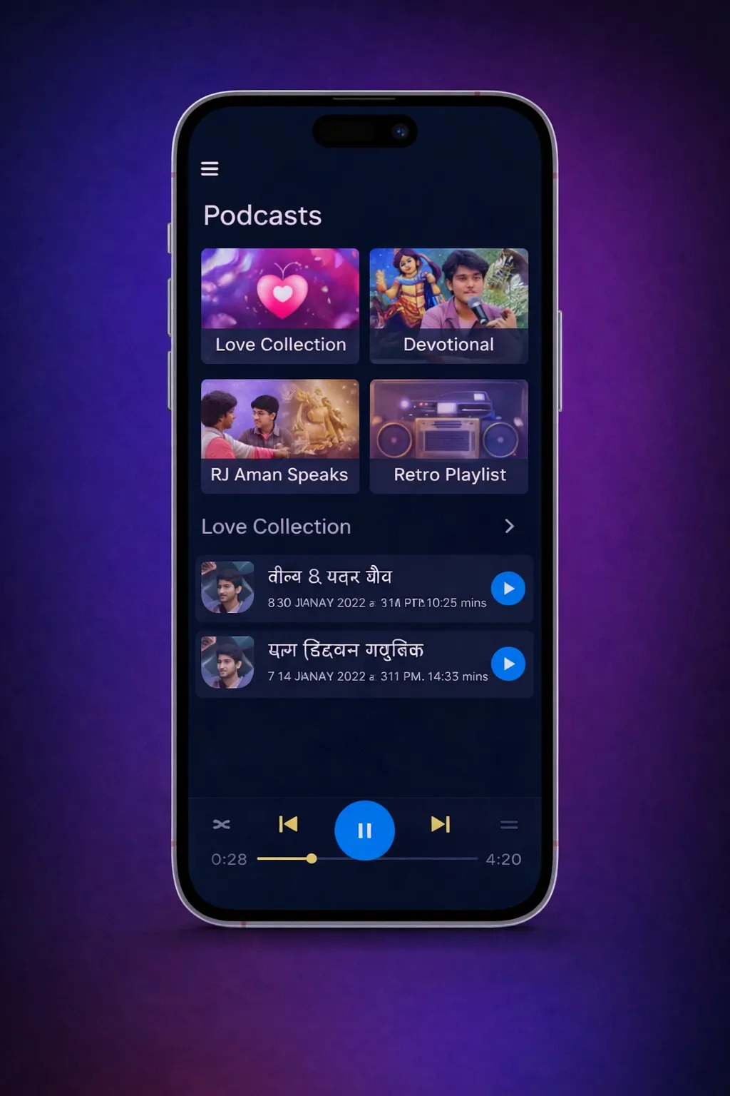 Radio Hotstar - Podcast browser and navigation